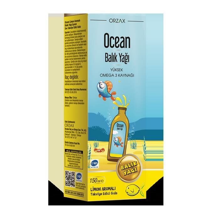 OCEAN BALIK YAĞI LİMON AROMALI 150 ML