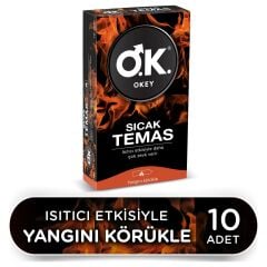 OKEY SICAK TEMAS PREZERVATİF  10 ADETLİ