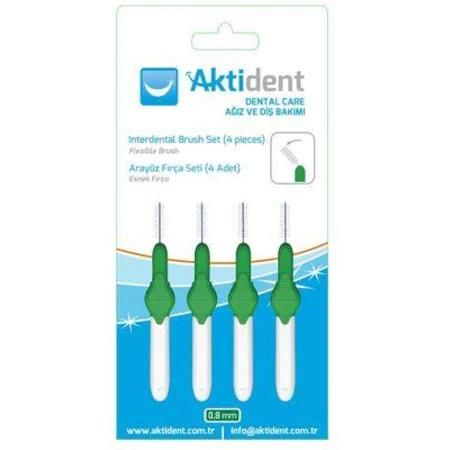 AKTIDENT YEŞİL 0,80MM ARAYÜZ FIRÇA SETİ