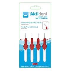AKTIDENT KIRMIZI 0,50MM  ARAYÜZ FIRÇA SETİ