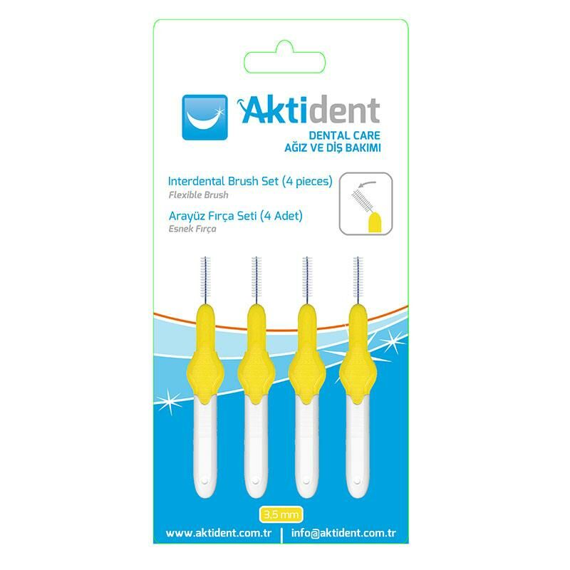 AKTIDENT SARI 0,70MM  ARAYÜZ FIRÇA SETİ