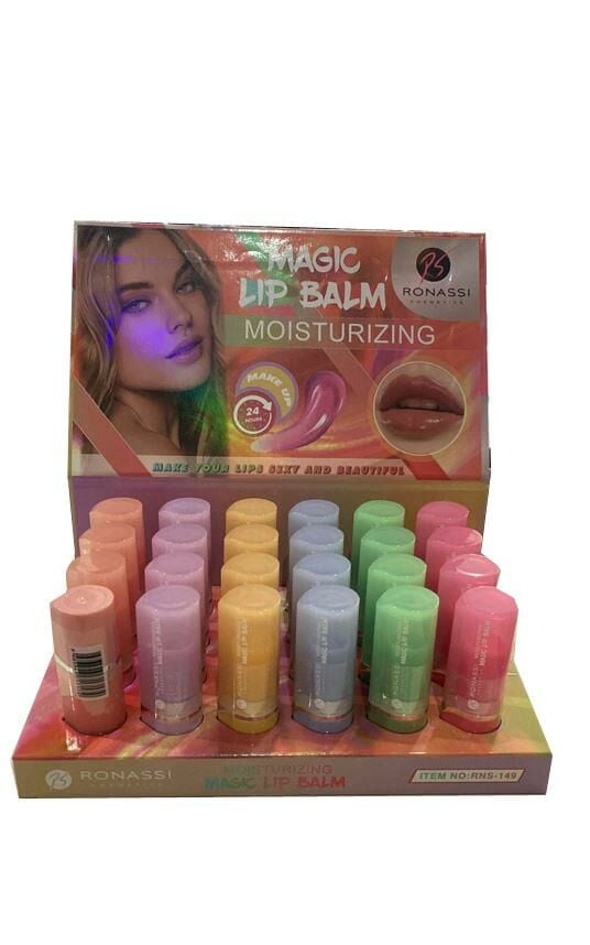 DUDAK BAKIM KREMİ ( RONASSİ 24 LÜ ) MAGİC RENKLİ   LİPS BALM