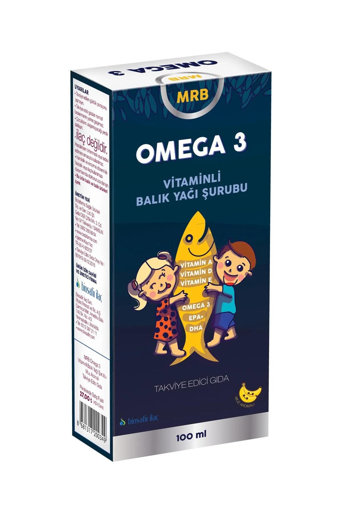 MRB OMEGA 3 BALIK YAĞI MUZLU 100 ML ŞURUP