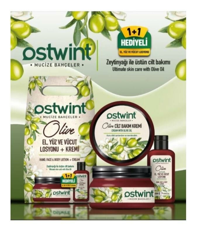 OSTWİNT 300 ML KREM + 100 ML LOSYON  SET ( ZEYTİNYAĞLI )