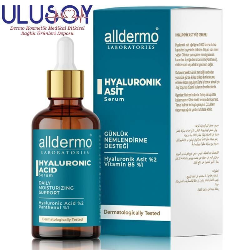 ALLDERMO 1162 HYALURONİK ASİT GÜNLÜK NEMLENDİRME DESTEĞİ SERUM 30 ML